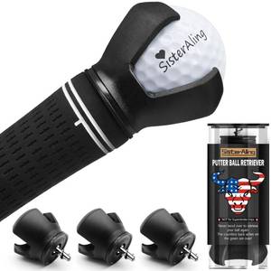 lot 61613 image: SisterAling 3-Prong Golf Ball Retriever Grabber Pick Up,Back Saver Claw Put On Putter Grip,Suction Cup Ball Grabber,Sucker for Golf Screws Tool - Retail $10