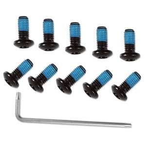 lot 61633 image: LEONTOOL 12 Pcs Bicycle Disc Brake Bolts M5x10mm MTB Rotor Bolts Black Bicycle Rotor Screws Disc Rotor Bolts with 1 Pcs T25 Torx Wrench L for Road Bike Mountain Bike - Retail $7