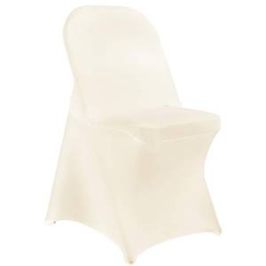 lot 62550 image: LGJIAOJIAO Stretch Spandex Chair Covers - Ivory 50 PCS  - Retail $70