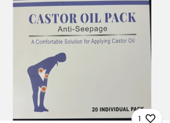 lot 3288 image: Castor Oil Pack Wraps 20 Self-Adhesive Detox Pads Per Box