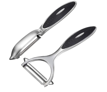 lot 3296 image: Vegetable, Apple Peelers for kitchen, Fruit, Carrot, Veggie, Potatoes Peeler, Y-Shaped and I-Shaped Stainless Steel Peelers, with Ergonomic Non-Slip Handle & Sharp Blade, Good Sturdy (2PCS)