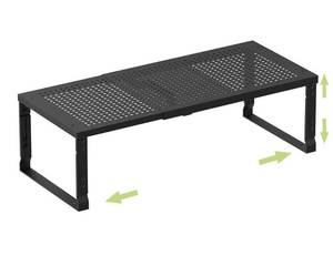 lot 9219 image: Heavy-Duty Adjustable Metal Shelf Organizer