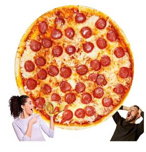 lot 9223 image: HDFK Pizza Blanket for Kids Double Sided Adult Size Red Pepperoni Realistic Food Fleece Cheese Fluffy Throw Blankets