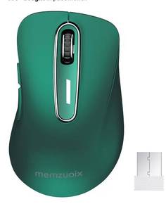 lot 9235 image: memzuoix 2.4G Wireless Mouse, 1400 DPI Computer Mice USB Receiver, Portable Wireless USB Mouse Battery Powered Cordless Mice for Laptop, PC, Desktop, 5 Buttons (Dark Green)