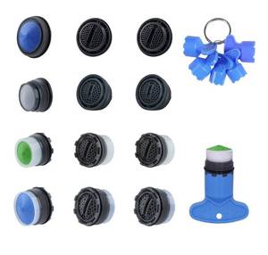 lot 9237 image: Hibbent 12 Pcs Faucet Aerator with 6 Pcs Faucet Aerator Key Removal Wrench Tool,