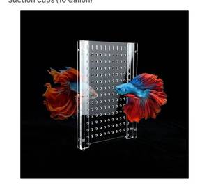 lot 9250 image: Acrylic Fish Tank Divider,1015205575125Gallon Tank Divider,Adjustment Clear Fish Tank Separator Set with Suction Cups (10 Gallon)
