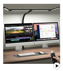 lot 9254 image: ONEMIX 42 LED Desk Lamp with Clamp, Architect Desk Light with Remote, Adjustable 4-Segment Bar