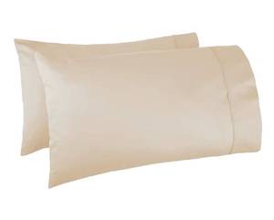 lot 9258 image: Amazon Basics 400 Thread Count Cotton Pillow Case king size set of 2 Beige