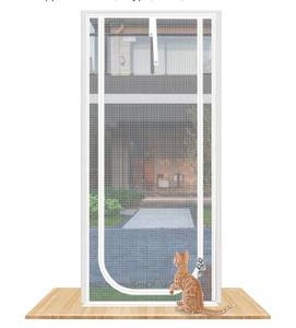lot 9287 image: Reinforced Cat Screen Door,Fits Door Opening Size 30x 80,Thickened Cat Resistant Mesh Screen Door