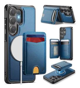 lot 9338 image: for Samsung Galaxy S26 Ultra Case Wallet Compatible with Magsafe, RFID Blocking Magnetic Card Holder 2 in 1 Detachable Kickstand Shockproof Phone Case for Galaxy S26 Ultra 6.9 Blue