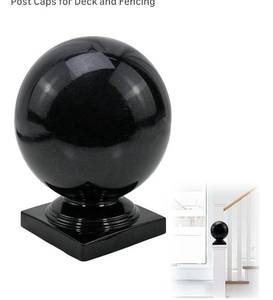 lot 9342 image: Aluminum Alloy Ball Top Post Caps, Internal Measurement of Actual Dimensions 4 x 4