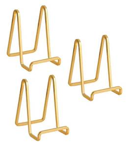 lot 9348 image: Plate Holder Easel Display Stand - 4.5 inch Metal Plate Stands for Display - Tabletop Picture Stand