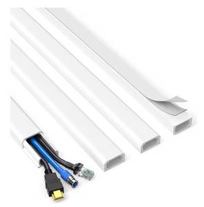 lot 9374 image: Delamu TV Cord Hider, Cord Covers for 2-3 Wires on Wall, Paintable Cable Hider Wire Covers