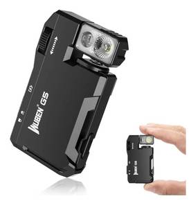 lot 9392 image: WUBEN G5 Rechargeable EDC Flashlight, 400 Lumens Dual Light Sources Mini Flashlight with RGB Light