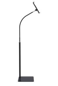 lot 9396 image: Tablet Floor Stand with Flexible Gooseneck and Stable Aluminum Base Suitable for 3.5 - 10.6 Smart Phone &amp Tablet Black
