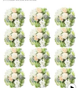 lot 9407 image: Tigeen Artificial Flowers Artificial Peonies Silk Flowers Faux Peony Fake Peony Silk Hydrangea Bouquet