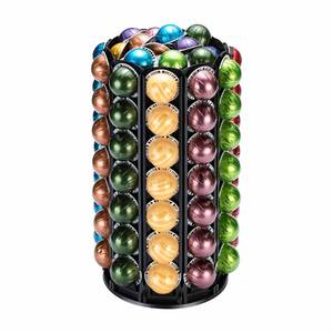 lot 6983 image: FlagShip for Nespresso Pod Holder Coffee Pod Carousel for Vertuo Pod Storage with Extra Space 360° Silent Rolling (100 Pods Capacity) - Retail $42