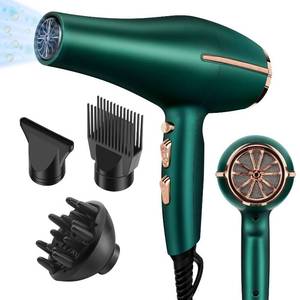 lot 7003 image: ARDIRO 2000 Watt Negative Ionic Hair Dryer, Professional Salon Blow Dryer, Low Noise Fast Drying & Powerful AC Motor and Diffuser Comb for Men Women,3 Heat & 2 Speed Settings, Easy to Use- Green - Retail $32