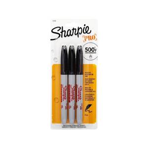 lot 7012 image: Sharpie 13763PP Industrial Fine Point Permanent Marker Withstand Up To 500F Designed for Industrial and Laboratory Users Black Color 1 Blister with 3 Markers