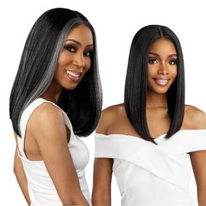 lot 7026 image: Sensationnel Dashly Lace Saltandpepper Wig - Sp Unit 5 Hand Tied Laceparting Ear to Ear Synthetic (1 JETBLACK) - Retail $24