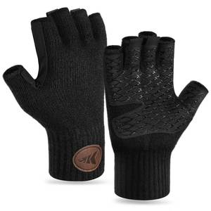 lot 7028 image: KastKing Bully Wooly Fingerless Wool Fishing Gloves, Cold Weather Warm Glove for Ice Fishing, Winter Gloves for Women & Men