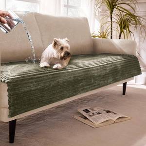 lot 7053 image: Meider Waterproof Dual Non-Slip Couch Cover for Dogs, Fuzzy Soft Pet Couch Covers for 2 Cushion Sofa loveseat, Pet Friendly Soft Dog Bed Covers Sofa Cover Washable (Sage Green, 33 x 62 1 Pack)