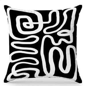 lot 7056 image: Yomisex Black and White Striped Pillow Cover 22x22 Black and White Accent Abstract Pillow Covers for Couch Bedroom