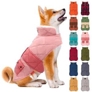 lot 7079 image: KYEESE Dog Coat Waterproof Dogs Jacket with Fleece Lined Thick Pets Clothes with Pocket Windproof Dog Coats for Small Dogs Warm Pet Winter Puffer Coat with Leash Hole Soft Pet Sweater for Cold Weather - Retail $35
