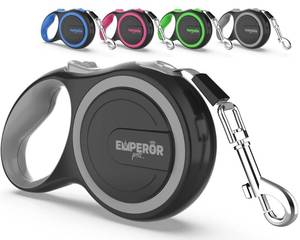 lot 7104 image: Emperor Pets 26 ft Retractable Dog Leash - Heavy Duty Retractable Pet Leash with Anti-Slip Grip - Reflective Dog Leash Tape for Medium to Large Dogs up to 100 lbs -GY26 - Retail $24