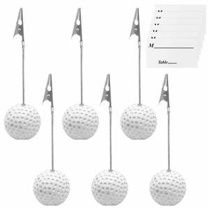 lot 7105 image: 6Pcs Resin Golf Ball Alligator Clips Premium Golf Theme Table Decorations Party Supplies and Gift Card Holders 4.9 x 1.5 Inches