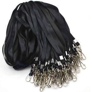 lot 7113 image: Beebel Lanyards 100 Pcs Lanyard for Id Badges Flat Lanyard with Badge Clip J-Hook - Retail $30