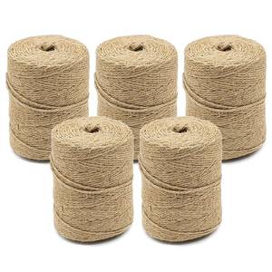 lot 7197 image: 5 PCS Twine String Bulk 3000 Feet Long, 2mm Thin Jute Twine for Crafts, Hemp Rope Wrapping, Packing Gardening, Crochet Knitting Macrame Decor, 600 Feet Each Roll - Retail $17