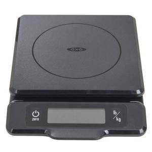 lot 7260 image: OXO Good Grips 5-lb Kitchen Scale with Pull-Out Display, Black - Retail $38