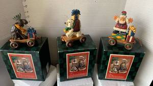 lot 2112 image: David Frykman Moose, bear and Santa Christmas decor