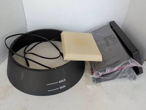 lot 2232 image: Broan Range Hood cover, Hyundai license plate holder, misc