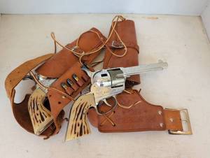 Mattel Fanner 50 Cap Gun with Leather Holster Set