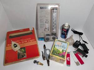 lot 2323 image: Grill Light, fertilizer, air tools, etc