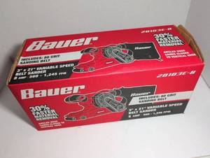 lot 2325 image: Bauer 3 x 21 Variable Speed Belt Sander