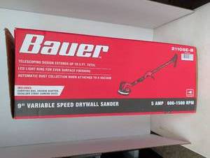 lot 2357 image: Bauer 5 AMP Variable Speed Drywall Sander