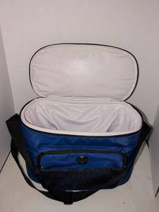 lot 2361 image: Insulated Navy Blue Cooler Bag