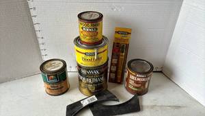 lot 3012 image: Wood filler, stain, finish and Polyurethane