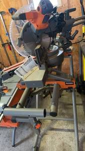 lot 3108 image: RIDGID Compound Miter Saw with Stand