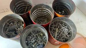 lot 3211 image: Assorted Hardware Fasteners and Nails Collection