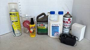 lot 3313 image: Weed and bug killer, grout sealer, Kilz and more