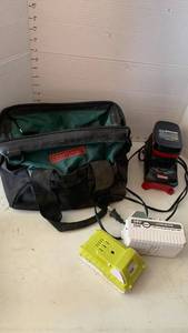 lot 3425 image: Misc power tool batteries, craftsmans 19V, Sunjoe 24V and 24V ion battery
