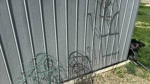 lot 4012 image: Trellis - 5 tall 16 inches wide, 3 plant stakes. 6 trellises - 2 ft tall and  some fencin