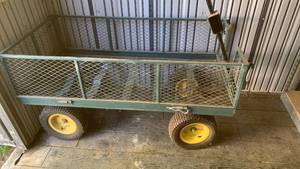 lot 4100 image: Heavy Duty Garden Cart with Drop Down Sides 26x48x24