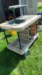 lot 4102 image: Gardening planting center Cart 47x48x26