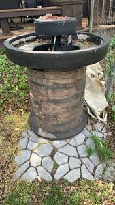 lot 5003 image: Outdoor Stone Fire Pit with Lava Rock