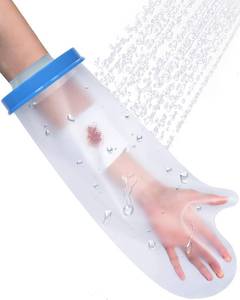 lot 18981 image: CureSquad Cast Shower Cover Arm, Cast Covers for Shower, Waterproof Cast Cover Arm Adult, Soft Comfortable Cast Protecto, Reusable Cast Bag for Bandages, Wound Care Supplies - Retail $10